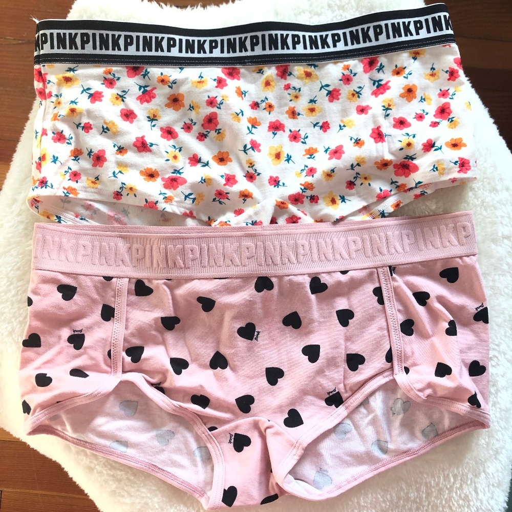TWO NWT VS PINK boyshorts size L
